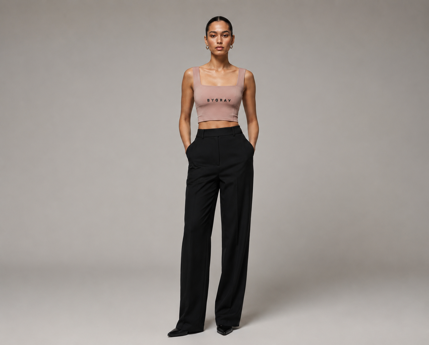 BYGRAY Rose Frame Crop Top