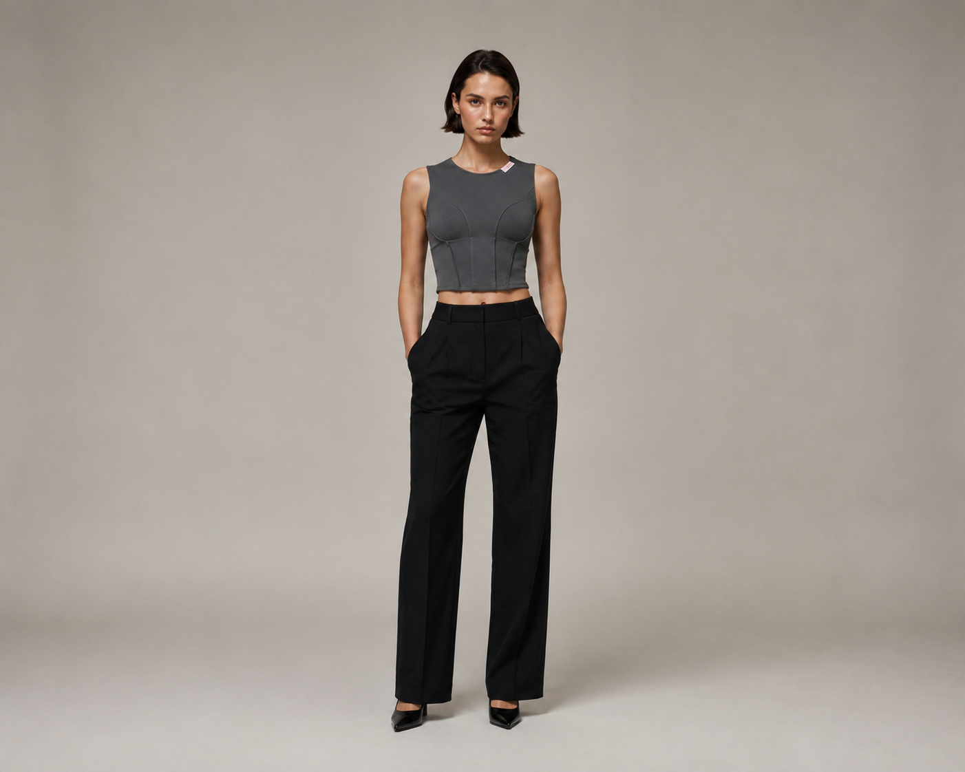 BYGRAY Sculpt Seam Crop Top